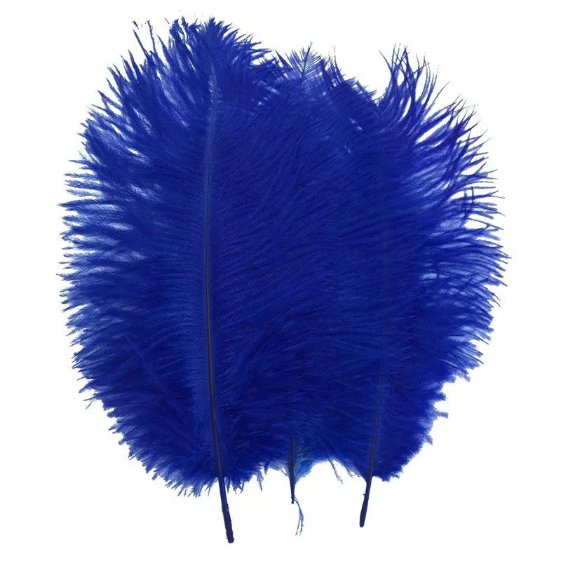 

10Pcs/Lot Royal Blue Ostrich Feather for Crafts 15-70cm/6-28" Ostrich Feather Ostrich Plumes Wedding Feather Decoration Carnival