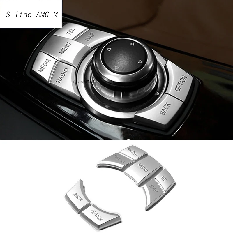 Автомобильный Стайлинг консоль подлокотник мультимедиа Кнопка рамка украшения