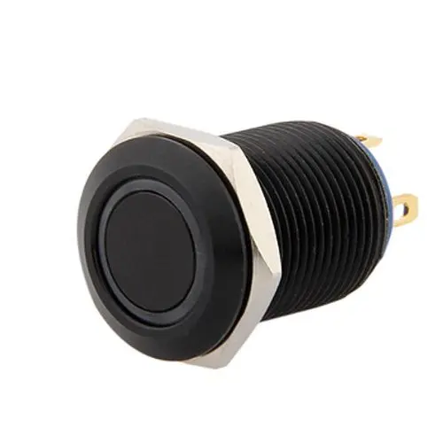 3V Pushbutton Switch Bell Push Blue LED 12 mm Black | Обустройство дома