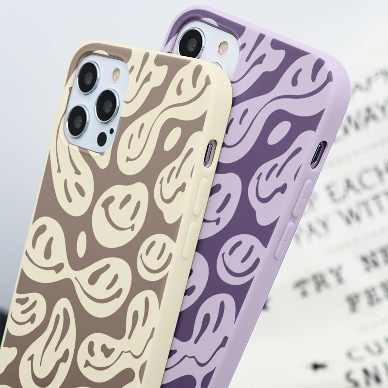 Чехол для телефона с забавным улыбающимся лицом iPhone SE2020 SE3 2022 7 8 11 12 Pro Max 6 6S Plus 5 5S SE X