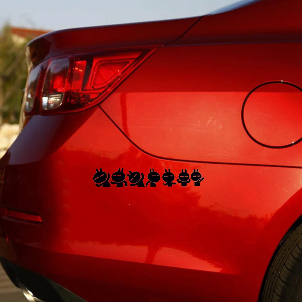 Автомобильный забавный кролик виниловые наклейки в виде Фотообоев c переводными