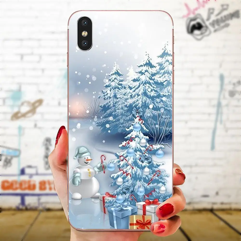 Веселые рождественские и новогодние Новый год для Huawei Honor 4C 5A 5C 5X6 6A 6X7 7A 7C 7X8 8C 8S 9 10