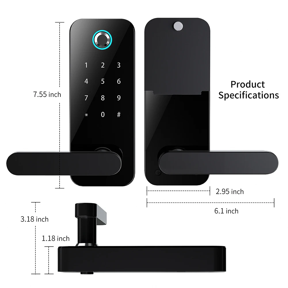 

F11S Waterproof Smart Biometric Fingerprint Identification Lock Keyless App Control Bluetooth Access Electronic Household Lock