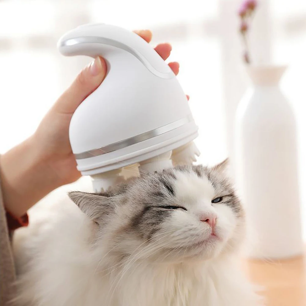 Умный электрический массажер для головы домашних животных беспроводной кошек и