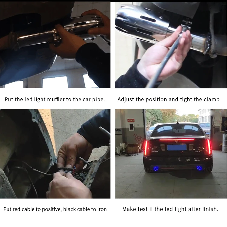 Светодиодный наконечник глушитель выхлопной трубы выхлопные глушители