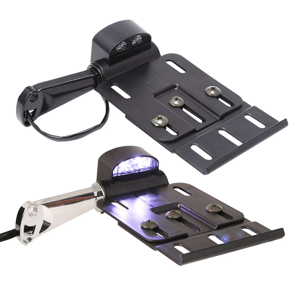 

Folding LED Light Side Mount License Plate Holder For Harley Sportster XL 1200 883 48 2004-2019 Dyna