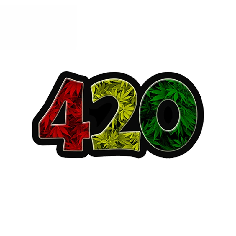 SZWL креативные автомобильные стикеры 420 Rasta Weed Leaf Leaves Dank Bud водонепроницаемые