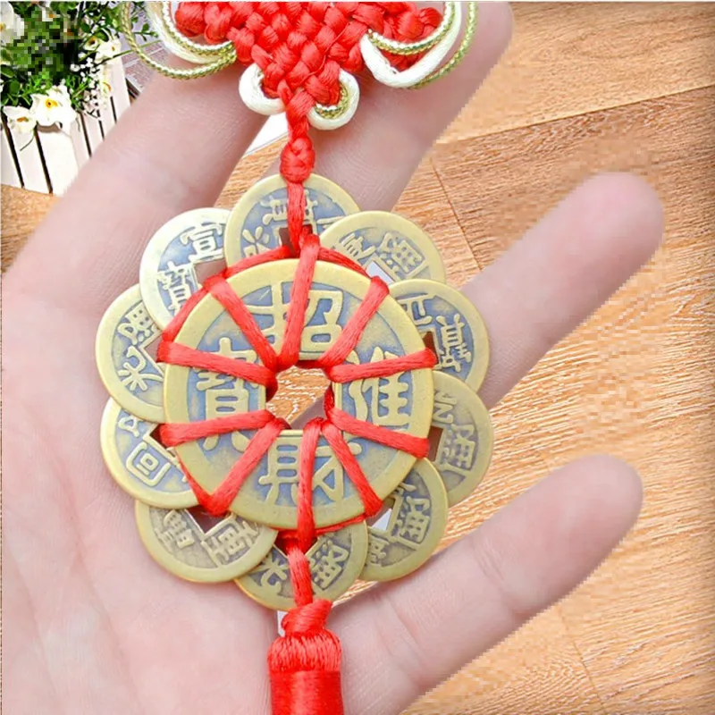 

Медные монеты Слива денежный кулон автомобильный подвесной орнамент фэн шуй украшение дома гадалка настенный подвесной Декор diy