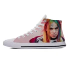Тканевые кроссовки 6IX9INE для мужчин и женщин, для хип-хопа, рэпа, музыки, певицы, с высоким берцем, легкие, дышащие, с 3D-принтом