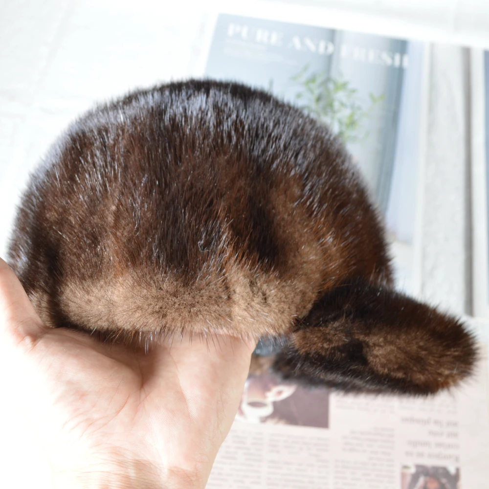 Новая стильная модная женская шапка из натурального меха норки роскошная