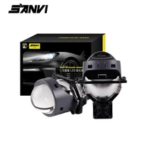 sanvi 2pc 3inch car bi led projector lens headlight 55w 5500k auto ice lamp car light accessories motorcycle headlamp