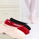 Балетки женские с мягкой подошвой, парусиновые туфли для учителя танцев, низкий каблук, профессиональные балетки