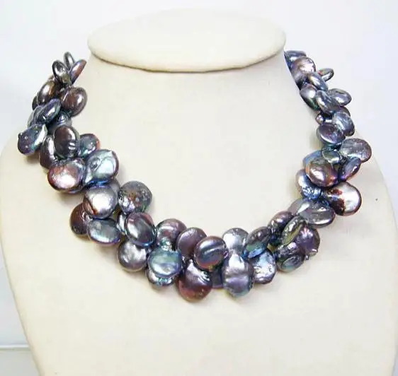 Уникальный жемчужный ювелирный магазин черный цвет 2 ряда в стиле барокко