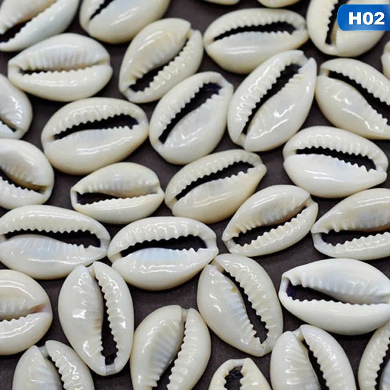 

50 шт. 1,5/2 см Cowry Cowrie ювелирные изделия Аксессуары для рукоделия отверстия DIY небольшие крупные резные пляжные морские ракушки раковины бусин...