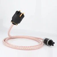 high quality hifi audio 12tc power cable 6n occ hifi uk power cord with gold plated uk plug mains cord for amp dvd mulitimedia
