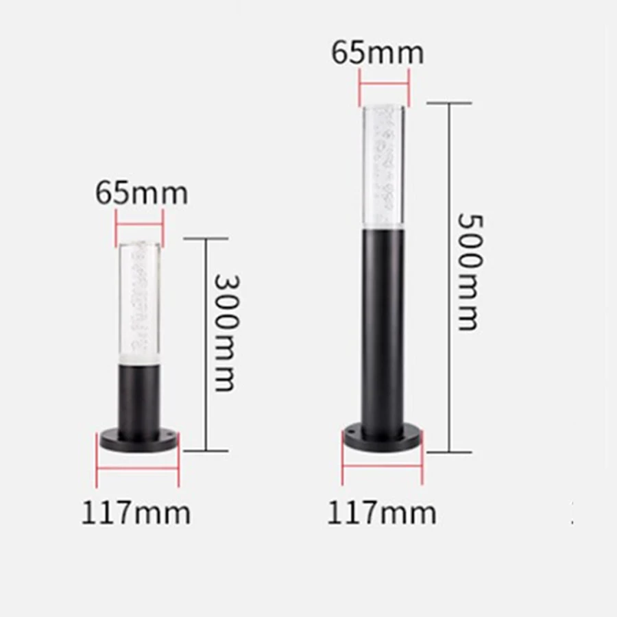 

Thrisdar 7W 30CM/50CM Outdoor Garden Lamp Waterproof Acrylic Bubbles Bollard Light Villa Landscape Pathway Pillar Lawn Light