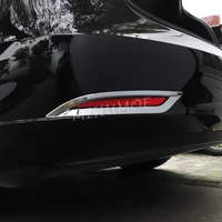 chrome rear bumper reflector fog light surrounds cover for tesla model 3 2018 2019 2020 2021