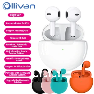 new tws wireless headphones with mic bluetooth 5 0 earphone earbuds pro 6 sport running earpiece for apple iphone xiaomi huawei free global shipping