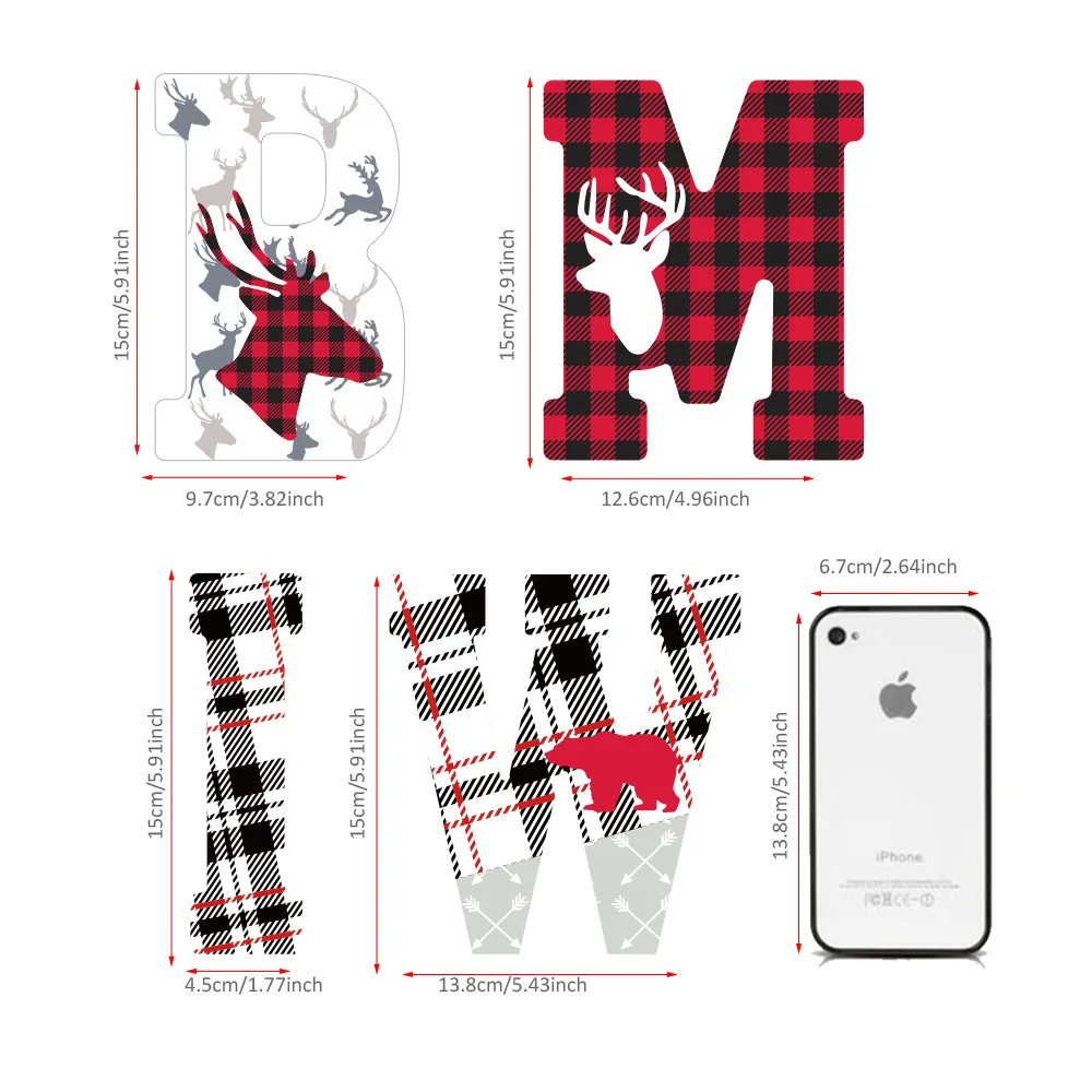 DIY мультфильм FUNLIFE 3D детский Рождественский стиль настенный стикер 26 прописных