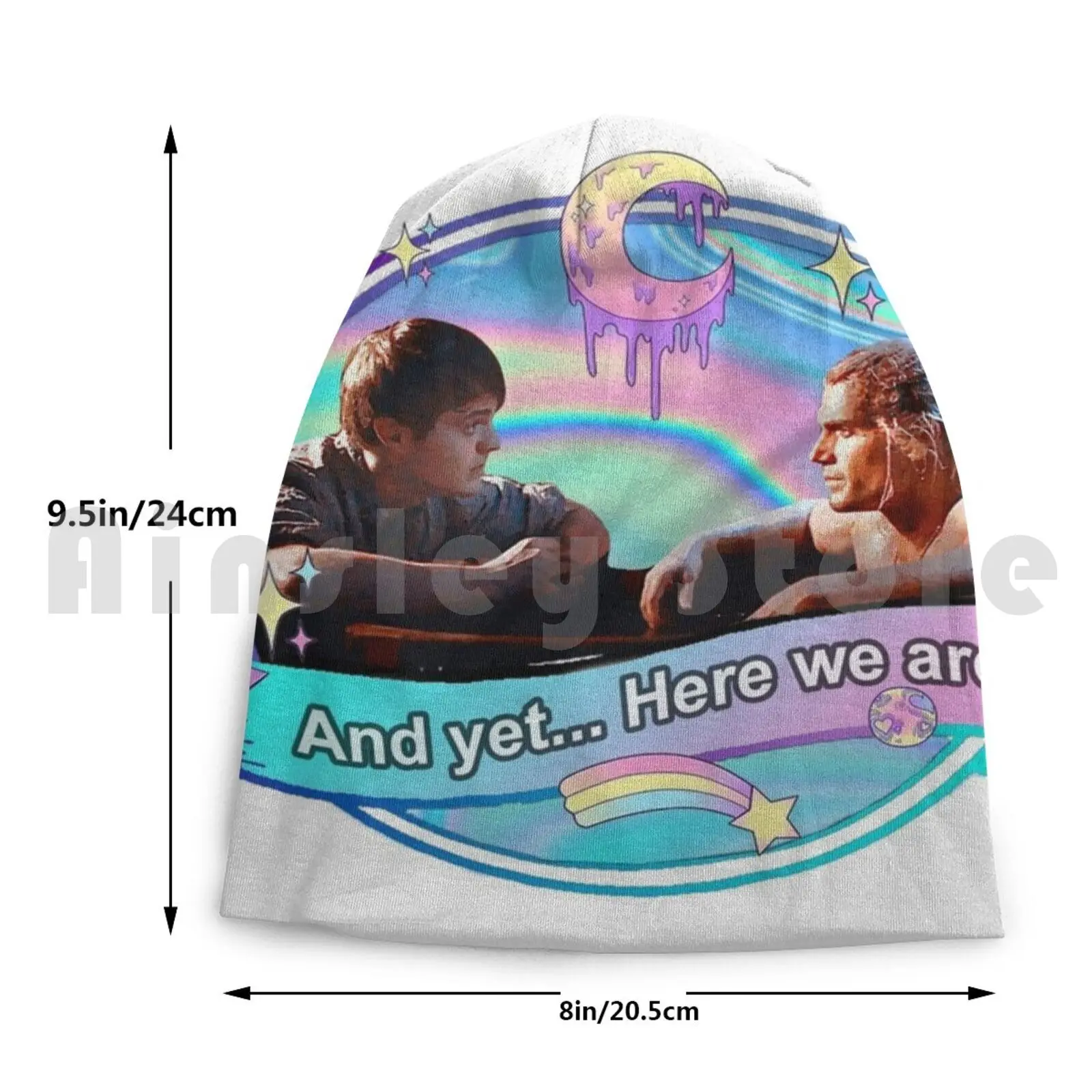 Шапка-бини с рисунком сделай сам