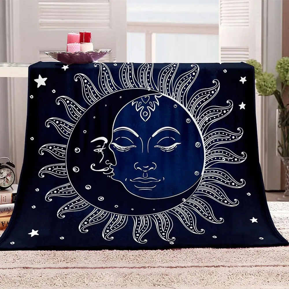 ONGLYP мандала луна и защита от солнца в богемном стиле Одеяло уютный теплый плюш