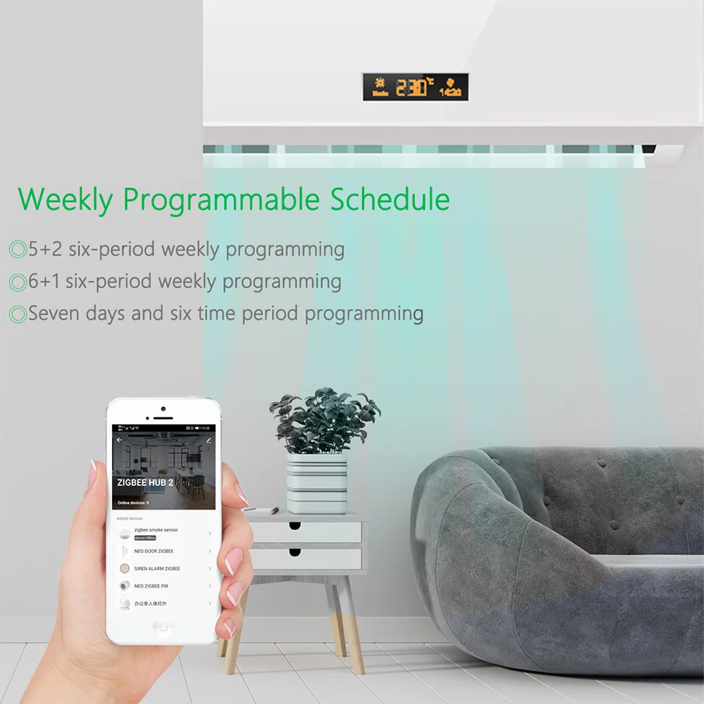 

Lonsonho Tuya Zigbee Smart Radiator Thermostat Valve Temperature Controller Thermostatic Compatible ZHA Zigbee2MQTT Deconz