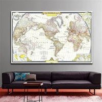 retro world globe map 1951 personalized atlas poster 150100cm world map wall sticker decoration for home office school supplies