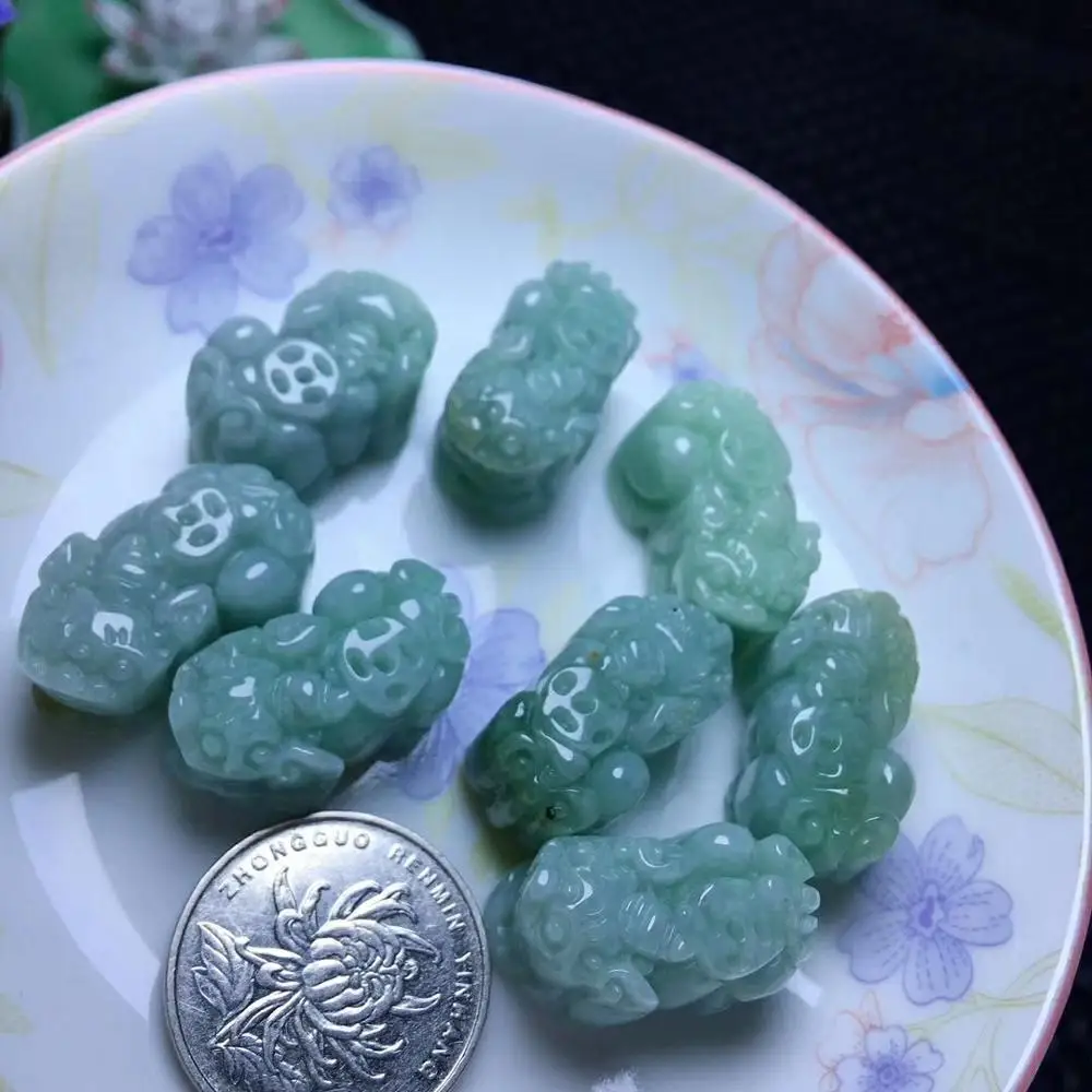 Подвеска из натурального зеленого нефрита Pi Xiu подарок для женщин и мужчин 23x15 мм