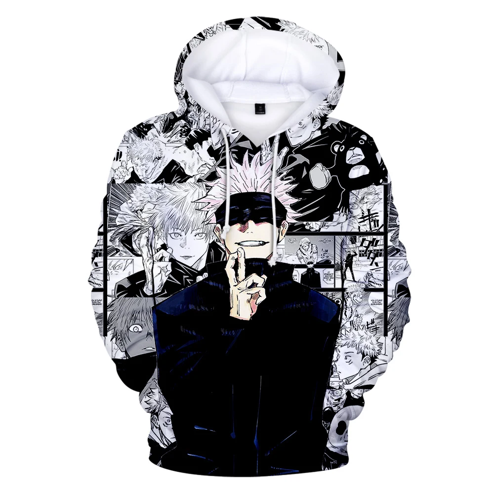 

Novo anime hoodies jujutsu kaisen impressÃ£o 3d moletom das mulheres dos homens moda oversized hoodie harajuku hip hop pulÃ´ver ca