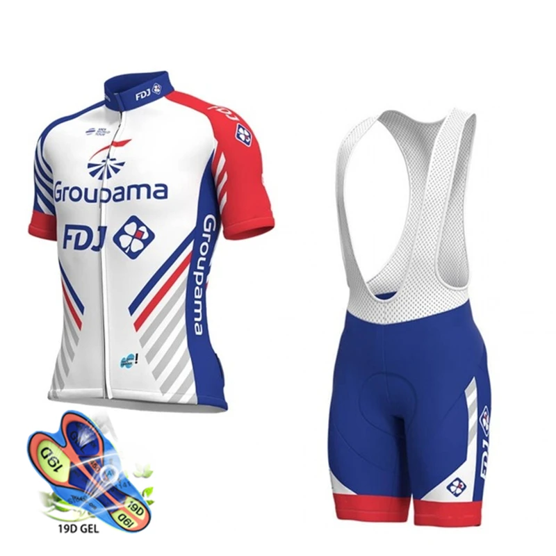 2019 Новинка Pro team groupama FDJ майки для велоспорта дышащий Ropa Ciclismo MTB короткий рукав