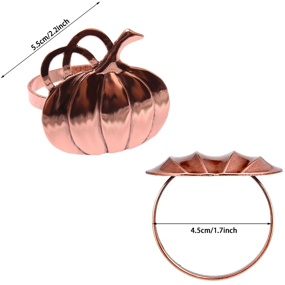 6 шт. тыквы Форма кольца для салфеток Хэллоуин Кухня украшение стола вечеринки
