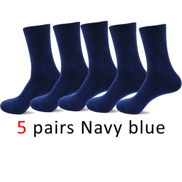 Navy blue VERIDICAL, мужские короткие носки, деловые однотонные рабочие носки, хорошее качество, 5 пар/лот, белые, meias masculino, мужские антибактериальные носки - Цвет: Navy blue