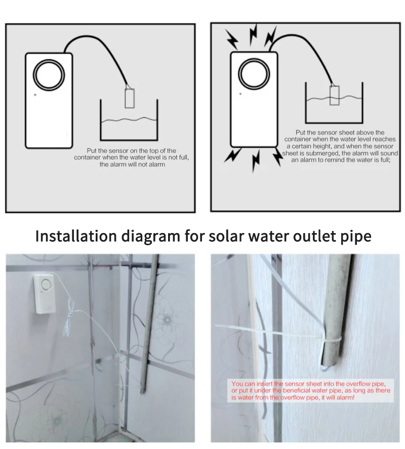 Water Leakage Alarm Detector 110db Independent Leak Sensor Detection Flood Alert Home Smart | Электроника