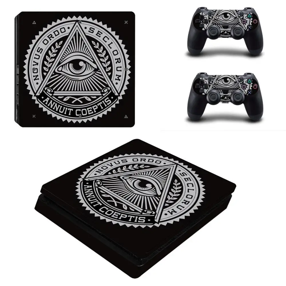 All seeing Eye PS4 тонкие наклейки PS 4 Play station Slim Skin Стикеры для playstation консоль и