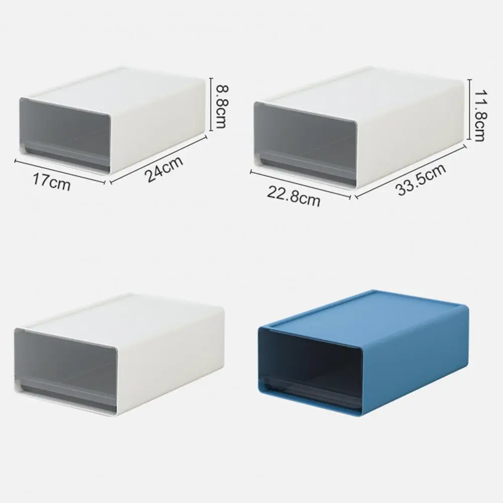 

1PC Foldable Shoes Storage Box Plastic Stackable Shoe Organizer Men Women Shoe Rack Storage Bins Flip Cover Organizer Box