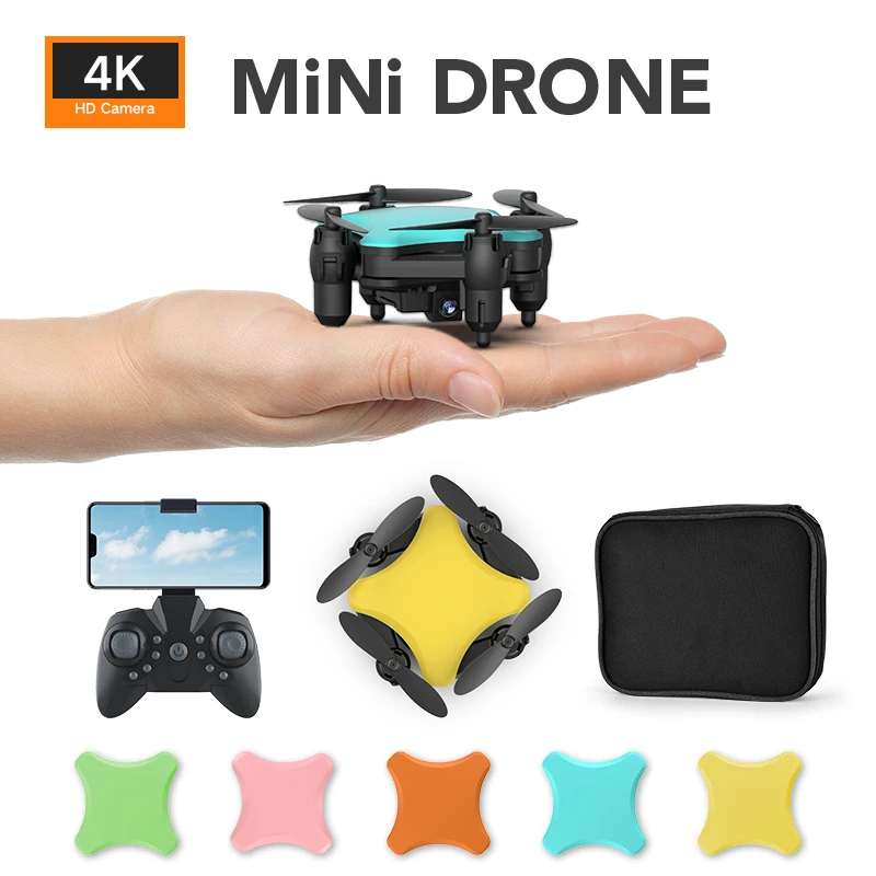 Складной Радиоуправляемый Дрон Квадрокоптер с HD 4K камерой WiFi FPV Голосовое