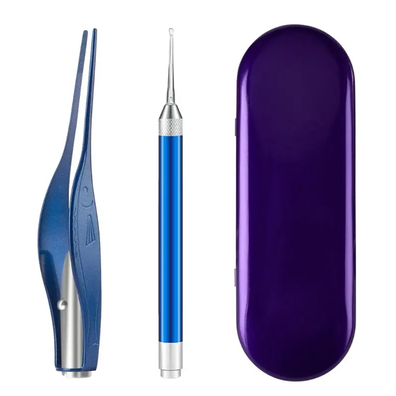 Набор для чистки ушей люминесцентная ухочистка ложка пинцет инструмент удаления