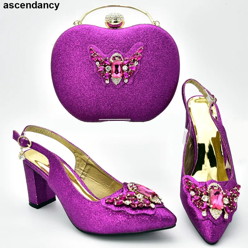 Новое поступление комплект женской обуви и сумочек итальянская роскошная модель