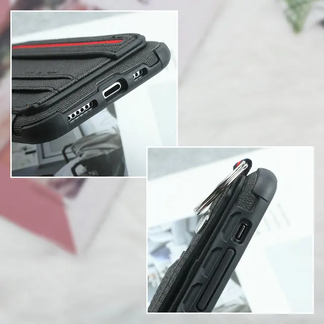 Для Coque iPhone 11 чехол для iPhone 11 Pro Max Роскошный чехол металлическое кольцо карточка из ткани слот Etui для iPhone11 Pro Чехол 11Pro Funda