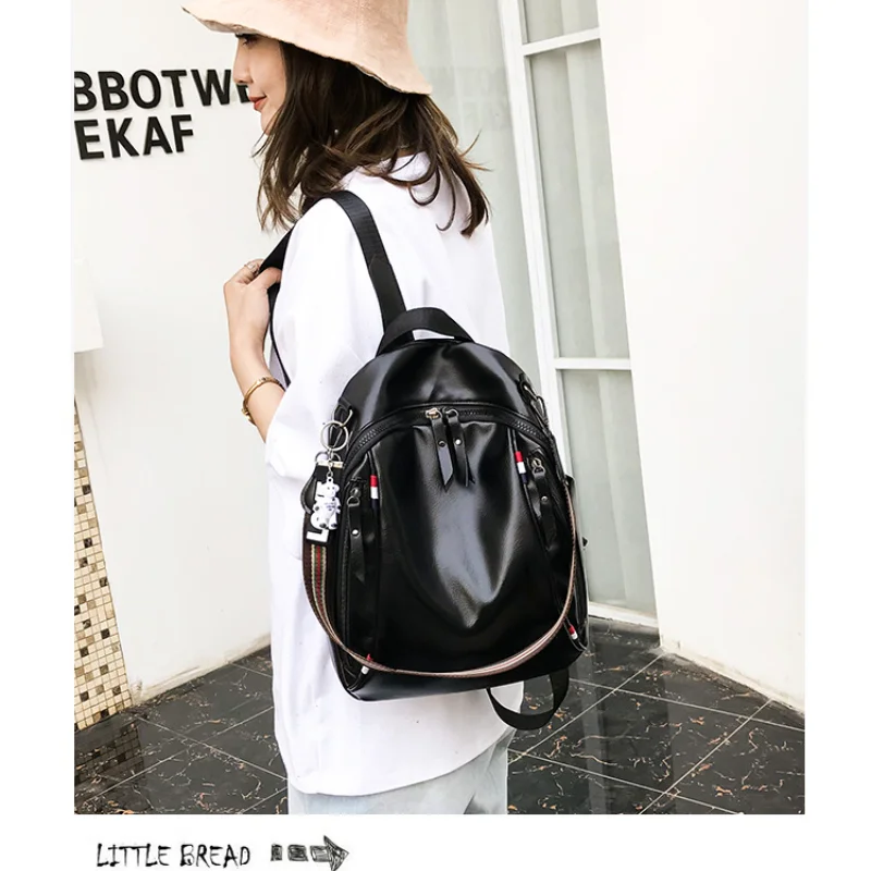 

Women's bags 2021 new fashion ladies shoulder bags leisure solid color student bags multifunctional backpack
