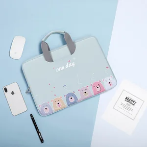 2021 new cute cartoon printing laptop bag fore apple macbook lenovo huawei 13 31415 6 inch shockproof storage notebook handbag free global shipping