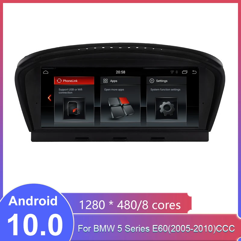 8 &quotсенсорный Android 10 0 Автомобильный мультимедийный GPS для (2003-2010)BMW5 серии E60 E61 E63 E64