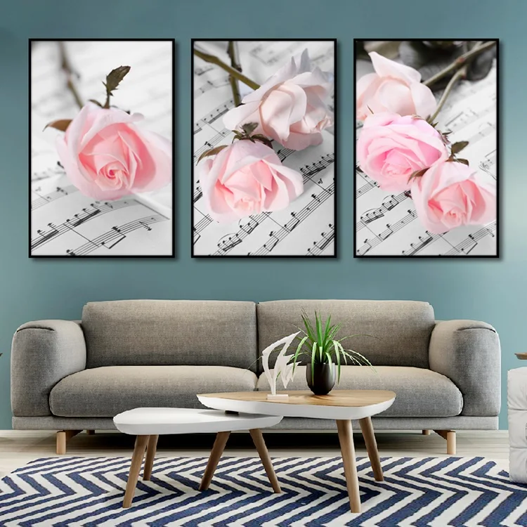 Nordic Style Rose Poster And Prints Literary Wall Art Pink Flower Love Note Canvas Painting Gift For Bedroom Picture | Дом и сад
