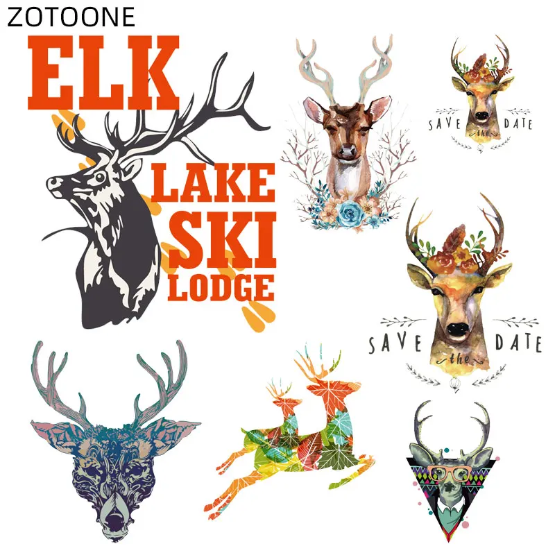 ZOTOONE Лось патчи для одежды Бесплатная доставка термо наклейки с оленями детей