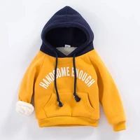 4 lovely baby winter active pullover shirt boys girls thick plus velvet hoodie fashion pocket sweater infant toddler sweatshirts