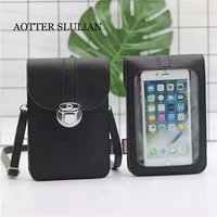 mobile phone bag fashion touch screen cell messenger bag ladies crossbody shoulder handbag clutches phone pouch cards smart bags