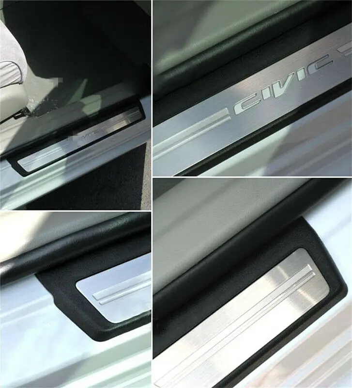Fit For Honda Civic 06-15 Sedan Steel Door Sill Scuff Plate Guard Entry Pad | Автомобили и мотоциклы