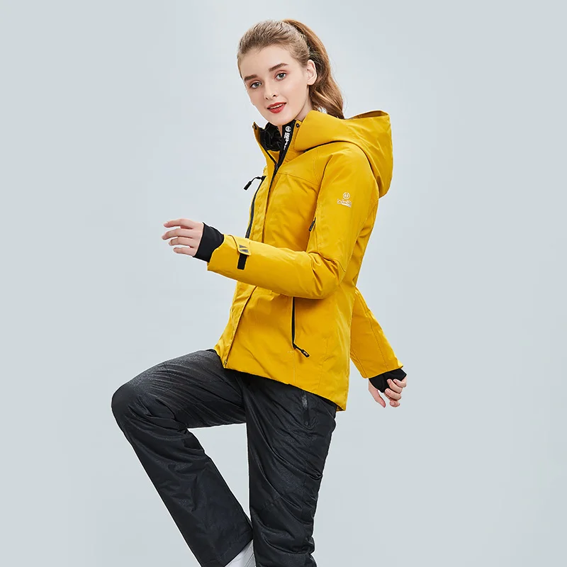 Женский новый теплый лыжный костюм для сноуборда Однотонный женский уличный