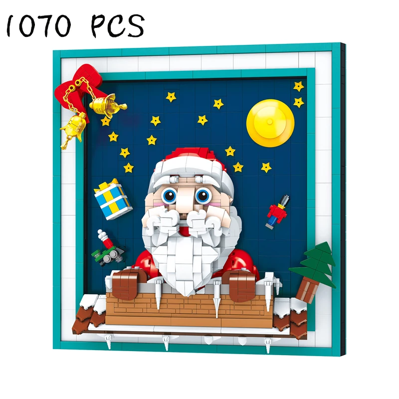 

New Christmas picture frame family ornaments model puzzle puzzle puzzle children's toys Christmas gifts