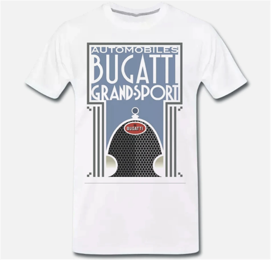 Футболка Bugatti автомобиль Винтаж классические автомобили S M L Xl размера плюс